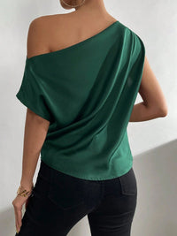 Ruched Single Shoulder Blouse