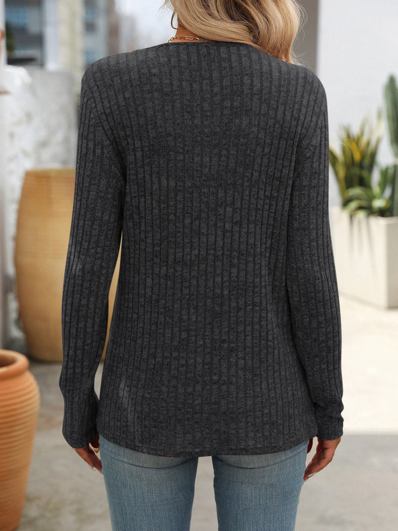 Square Neck Long Sleeve T-Shirt