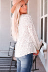 Leopard Crew Neck Long Sleeve Blouse