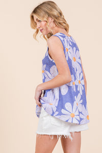 BOMBOM Top de tirantes con cuello redondo Floral