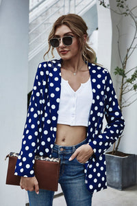 Blazer de manga larga con lunares