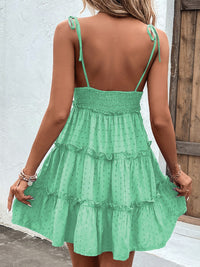 Frill Spaghetti Strap Tiered Dress