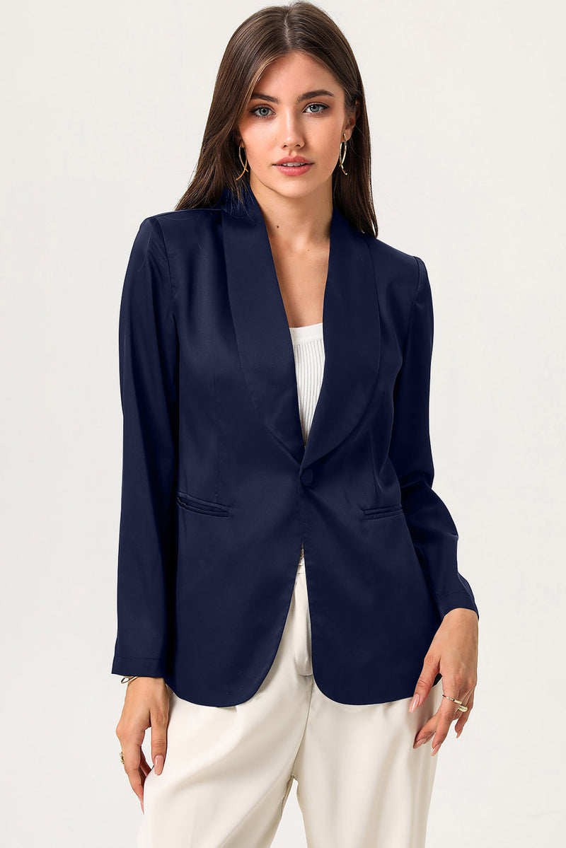 Long Sleeve Shawl Collar Blazer