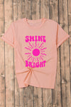 Camiseta de manga corta con cuello redondo SHINE BRIGHT