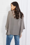 Melody Just Breathe Kimono de gasa de tamaño completo en gris