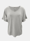 Full Size Scoop Neck Short Sleeve T-Shirt