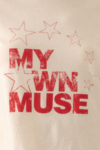 Camiseta corta con gráfico y lavado vintage My Own Muse