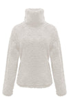 Fuzzy Turtleneck Long Sleeve Sweatshirt