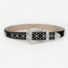 PU Leather Inlaid Rhinestone Belt