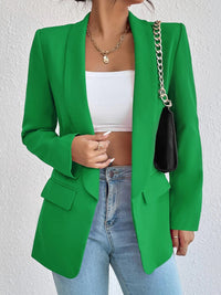 Blazer de manga larga con cuello chal