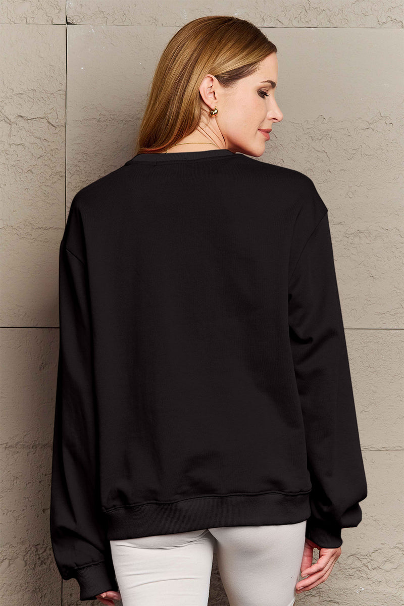 Simply Love Full Size CIAO！Round Neck Sweatshirt