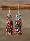 Geometrical Shape Imperial Jasper Dangle Earrings