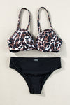 Conjunto de bikini de leopardo con torsión