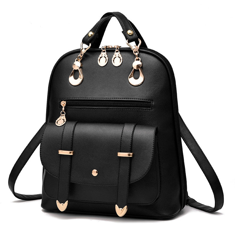 Female bag fashion PU leather dual-use backpack