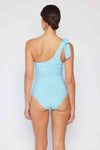 Traje de baño de un hombro en azul pastel Marina West Swim Vacay Mode