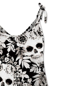 Camiseta sin mangas con estampado de calaveras