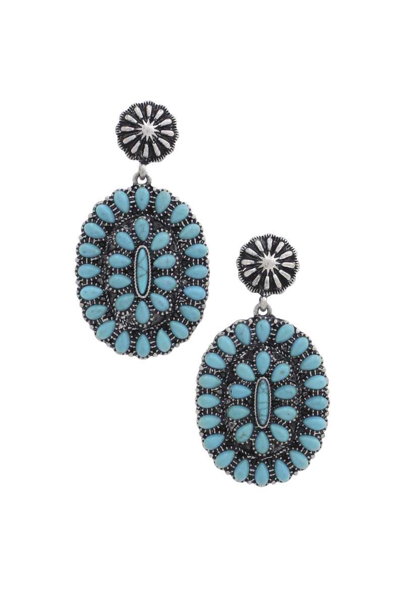 Western Style Concho Earring