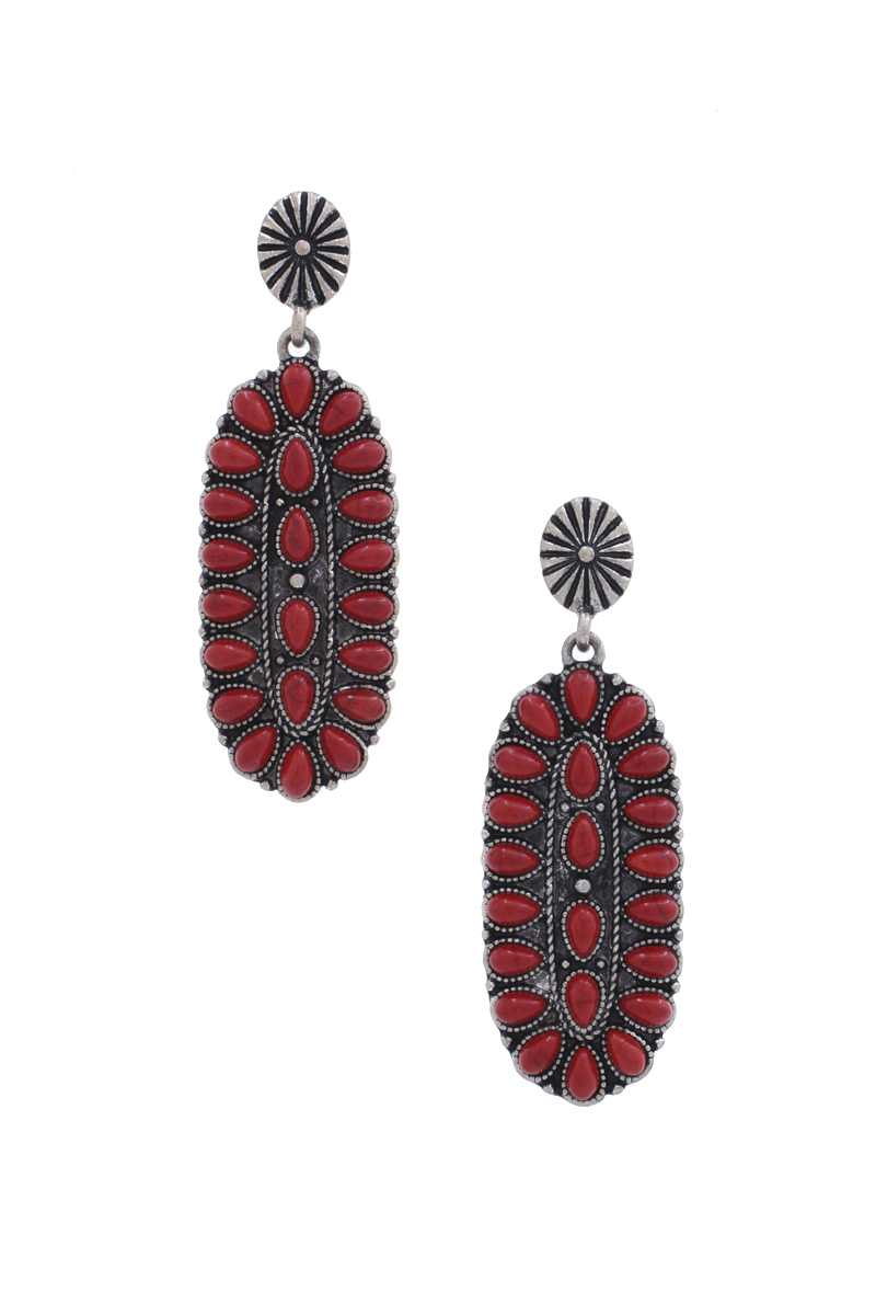 Western Style Oval Earring