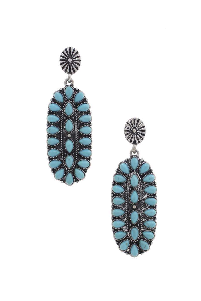 Western Style Oval Earring