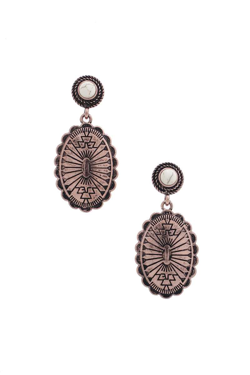 Western Concho Earring