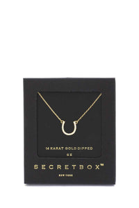 Secret Box Horse Shoe Charm Necklace