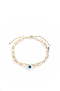 Pulsera deslizante con cuentas de ojo