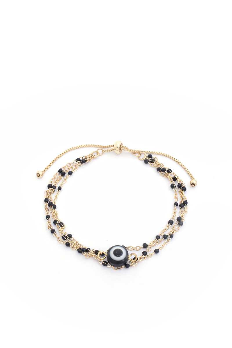 Eye Beaded Slide Bracelet