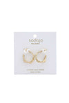 Sodajo Organic Shape 18k Gold Dipped Earring