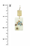 Clay Flower Rectangle Dangle Earring