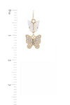 Double Butterfly Dangle Earring