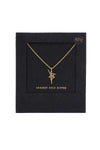 14 Karat Gold Dipped Ballerina Charm Necklace