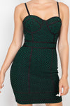 Sleeveless Sparkle Honeycomb Bodycon Dress