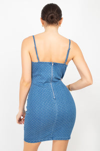 Studded Stone Cami Denim Dress