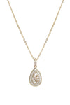 Cubic Zirconia Baguette Teardrop Necklace