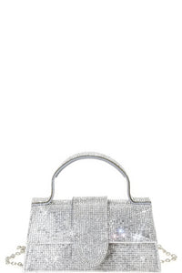 Bolso con asa y diseño elegante con diamantes de imitación