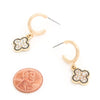 Clover Charm Open Hoop Earring