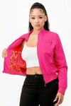 Chaqueta de moto casual con cremallera