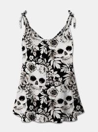 Camiseta sin mangas con estampado de calaveras